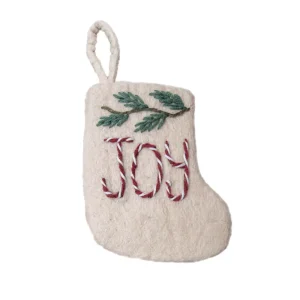 Joy Mini Stocking Christmas Decoration by Shirley Bredal