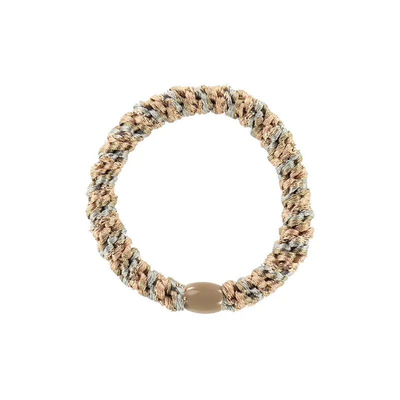 Kknekki Snag Free Hair Band in Dusty Grey / Beige Glitter by Bon Dep