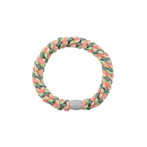 Kknekki Velvet Glitter Hair Band in Teal Pink Mix by Bon Dep