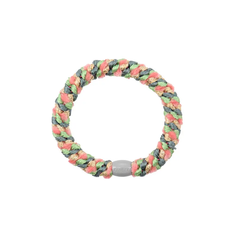 Kknekki Velvet Glitter Hair Band in Teal Pink Mix by Bon Dep