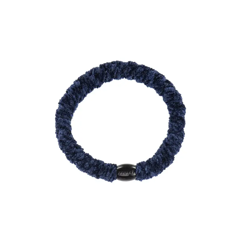Kknekki Velvet Hair Band in Navy by Bon Dep