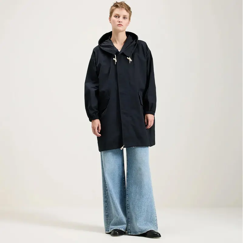 Laos Hooded Parka in Navy by Bellerose