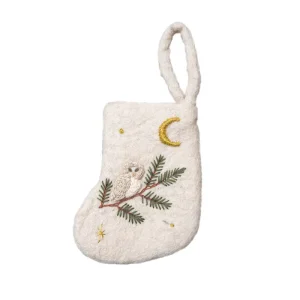 Owl Mini Stocking Christmas Decoration by Shirley Bredal