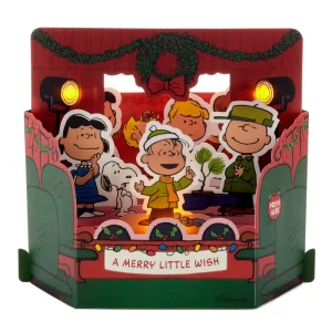 Pop-Up Peanuts Light and Sound Christmas Greetings Card by Hallmark