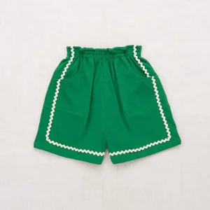 Rickrack Camp Short in Bottle Green by Misha & Puff