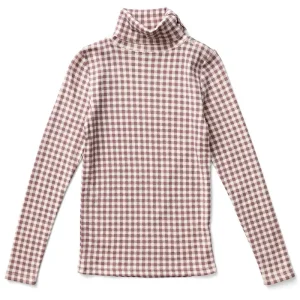 Snap Turtleneck in Gingham Cherry by Soor Ploom