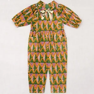 Zora Jumpsuit in Hazy Lilac Harlequin Dots by Misha & Puff