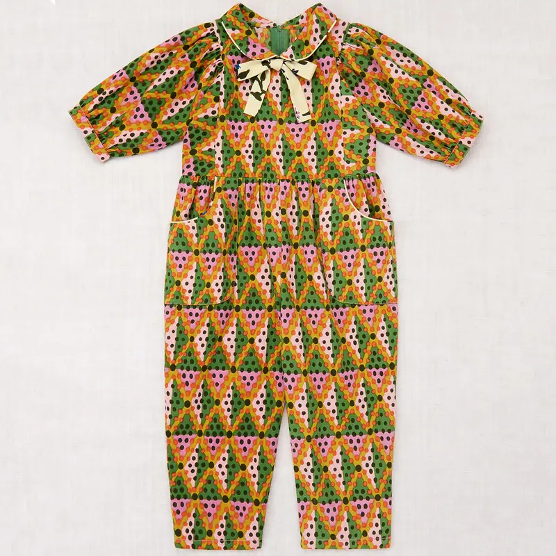 Zora Jumpsuit in Hazy Lilac Harlequin Dots by Misha & Puff