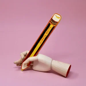 Always Write Pencil Bookmark in Yellow by Ark Colour Designs