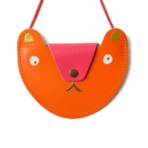 Bear Pocket Purse In Orange by Ark Colour Designs