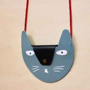 Cat Pocket Purse in Heritage Blue / Navy by Ark Colour Designs