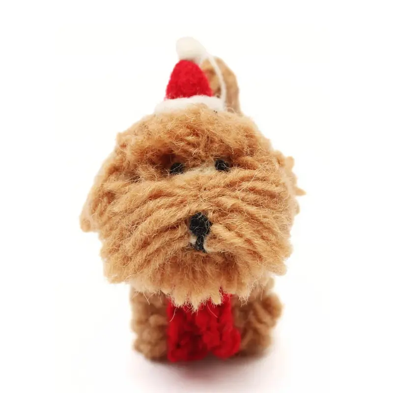 Christmas Cockapoo in Hat & Scarf Hanging Christmas Decoration by Amica