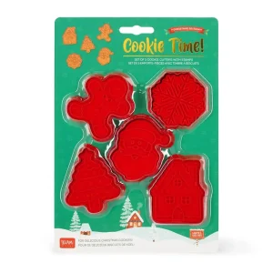 Christmas Cookie Cutters With Stamps (Set of 5) by Legami