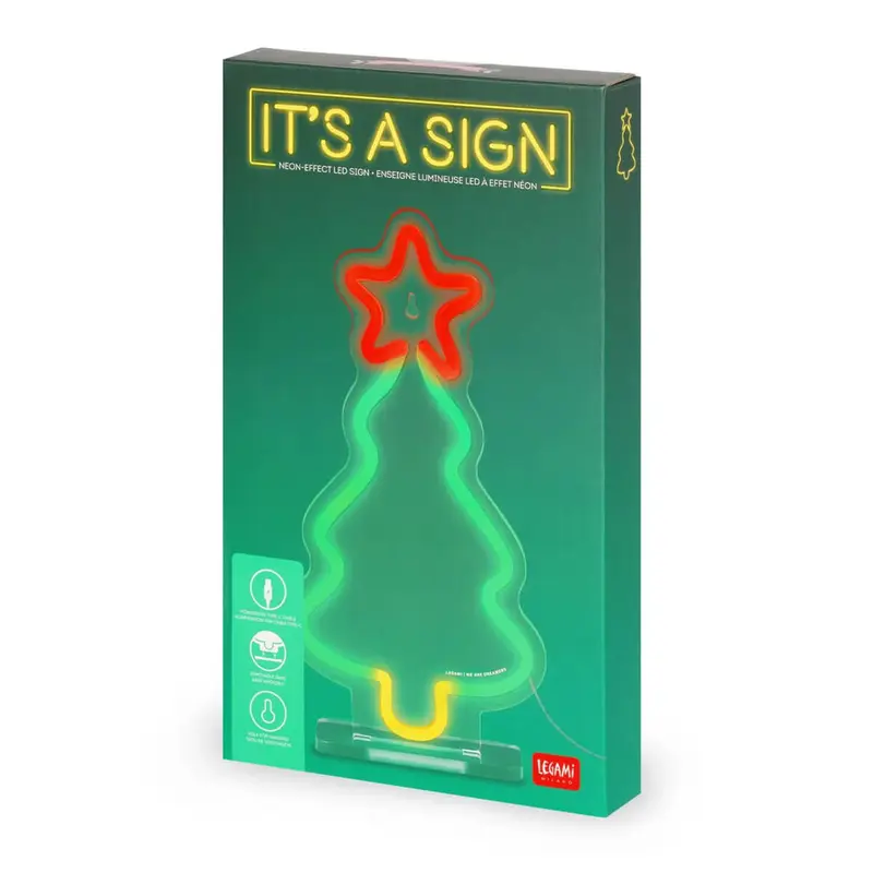 Christmas Tree Neon-Effect LED Lamp by Legami
