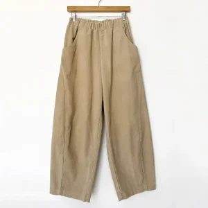 Corduroy Arc Pants in Khaki by Le Bon Shoppe