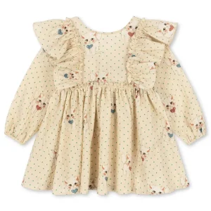 Elin Dress in Dot Miaow Mist by Konges Sljd