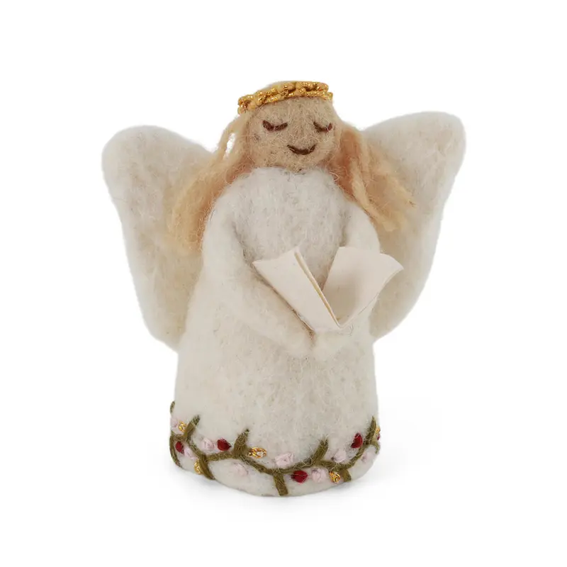 Embroidered Angel Holding Book by Gry & Sif