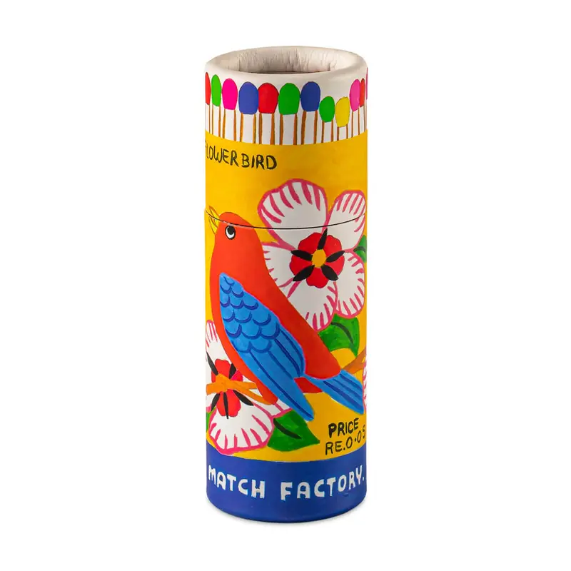 Flowerbird Small Cylinder Matches by Archivist Gallery