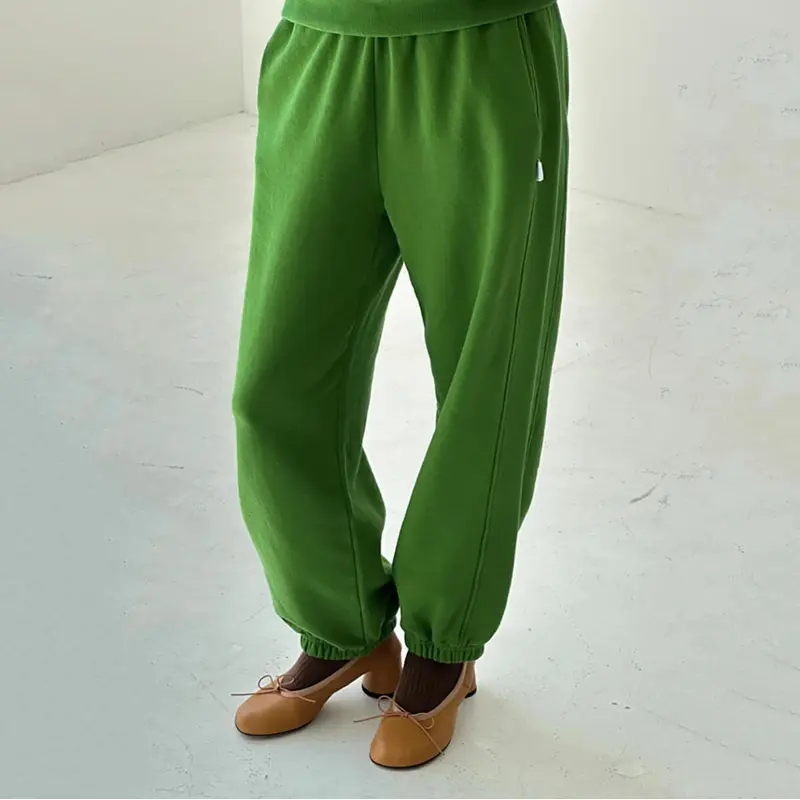 French Terry Balloon Pants in Avocado by Le Bon Shoppe