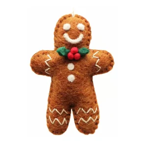 Gingerbread Person Hanging Christmas Decoration by Amica
