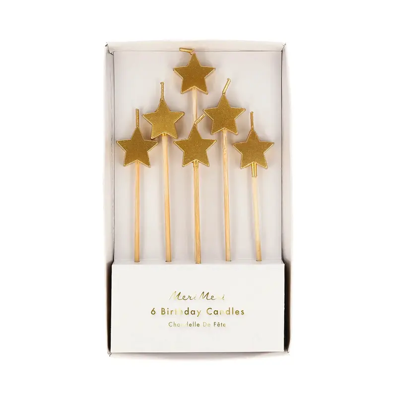 Gold Star Candles by Meri Meri