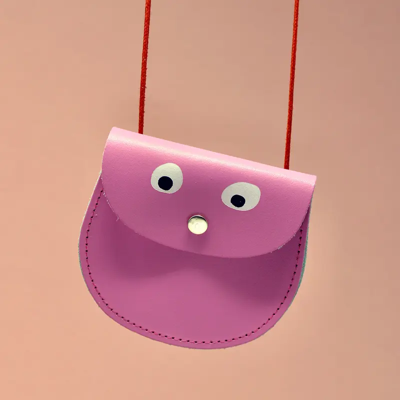 Googly Eye Pocket Purse in Hot Pink by Ark Colour Designs