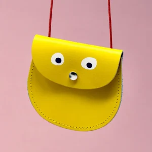 Googly Eye Pocket Purse in Yellow by Ark Colour Designs