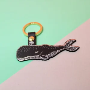 Humpback Whale Key Fob in Grey by Ark Colour Designs