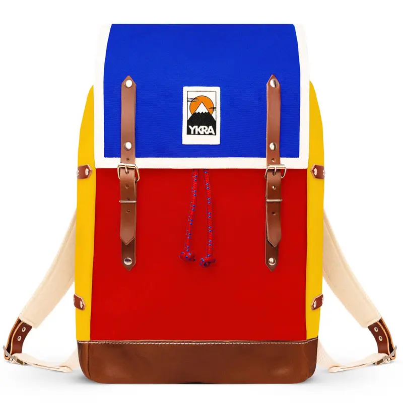 Matra Large Leather Backpack (16L) in Tricolor by YKRA