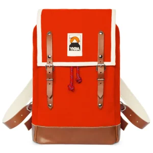 Matra Mini Leather Backpack (14L) in Orange by YKRA