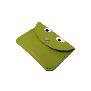 Mini Money Googly Eye Purse in Apple Green by Ark Colour Designs