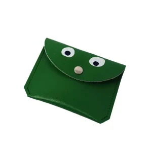 Mini Money Googly Eye Purse in Bright Green by Ark Colour Designs