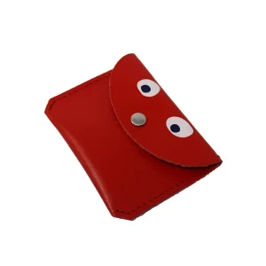 Mini Money Googly Eye Purse in Red by Ark Colour Designs