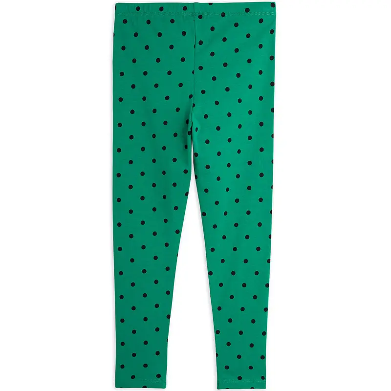 Polka Dot Leggings in Green by Mini Rodini - Last One In Stock - 140/146 (9-11 Years)