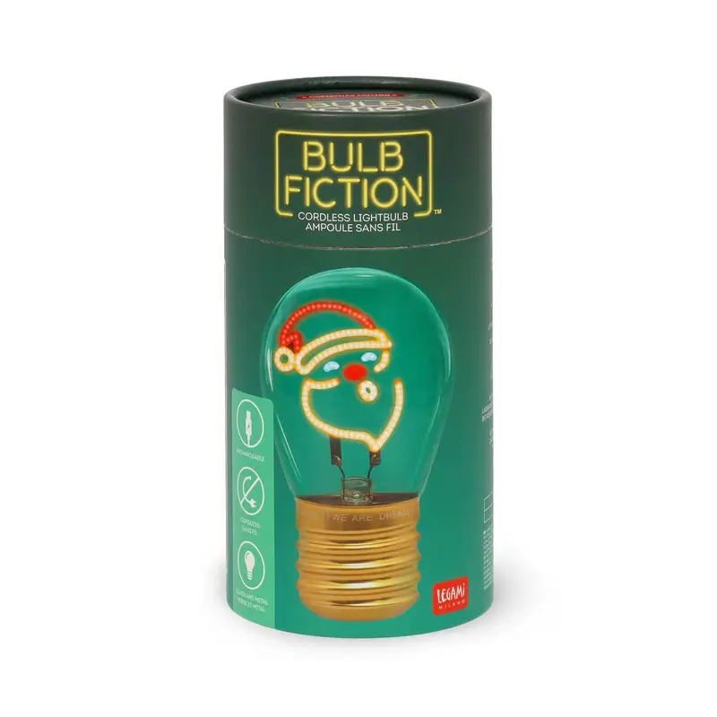Santa Claus Lightbulb-Shaped Table Lamp by Legami