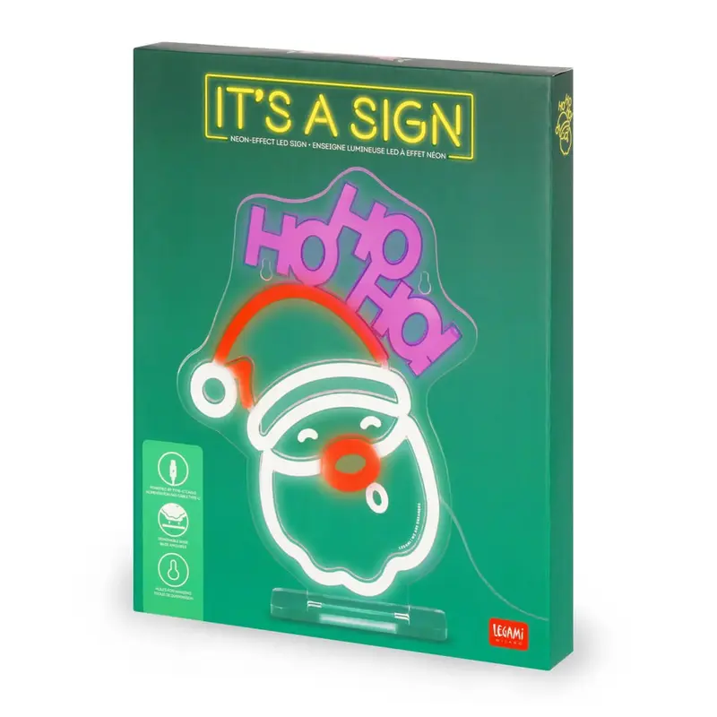 Santa Claus Neon-Effect LED Lamp by Legami