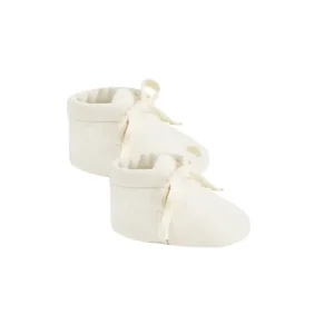 Baby Booties in Ivory by Quincy Mae