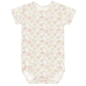 Bamboo Short Sleeve Bodysuit in Bloom by Quincy Mae - Last Ones In Stock - 0-12 Months