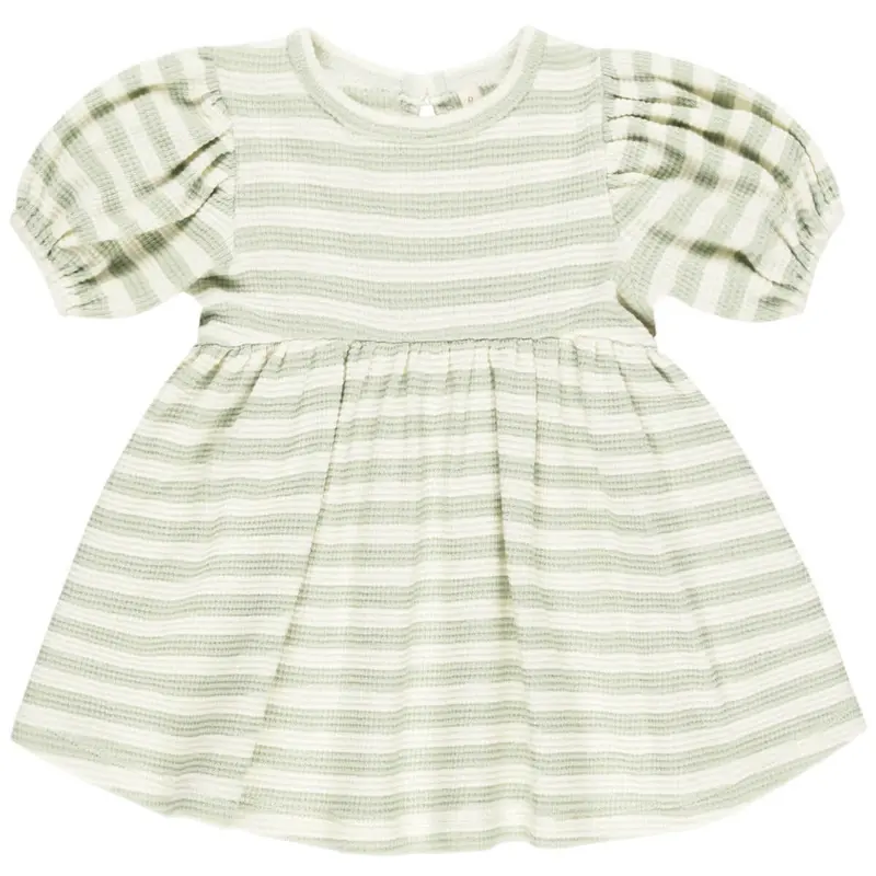 Darla Dress in Mint Stripe by Quincy Mae