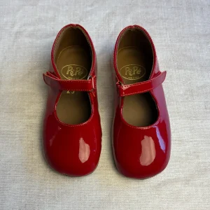 Ginevra Patent Leather Ballet Slippers in Red by PP