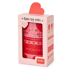 Heart Tape By Tape Box Of Five Paper Sticky Tapes by Legami