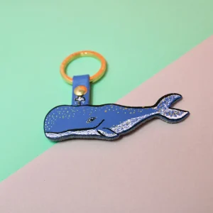 Humpback Whale Key Fob in Turquoise by Ark Colour Designs