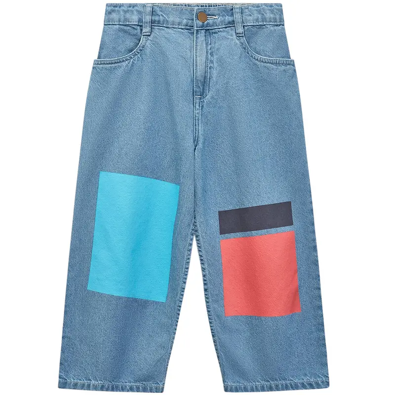 Kite Block Jean in Setting Sun / Navy by Wynken