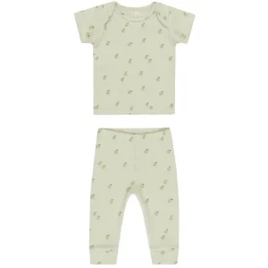 Ribbed Tee and Legging Set in Apples by Quincy Mae