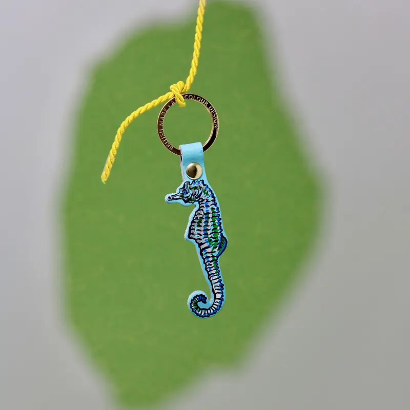 Sea Horse Key Fob in Turquoise by Ark Colour Designs