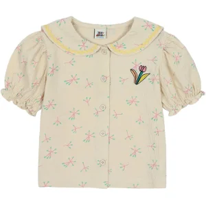 Single Flower Sailor Shirt in Cream by Jelly Mallow