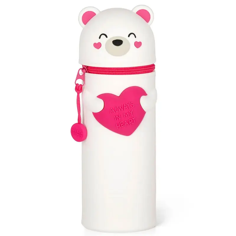 White Bear Kawaii Two In One Silicone Pencil Case by Legami