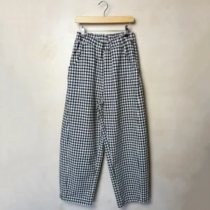 Arc Pants in Navy Gingham by Le Bon Shoppe