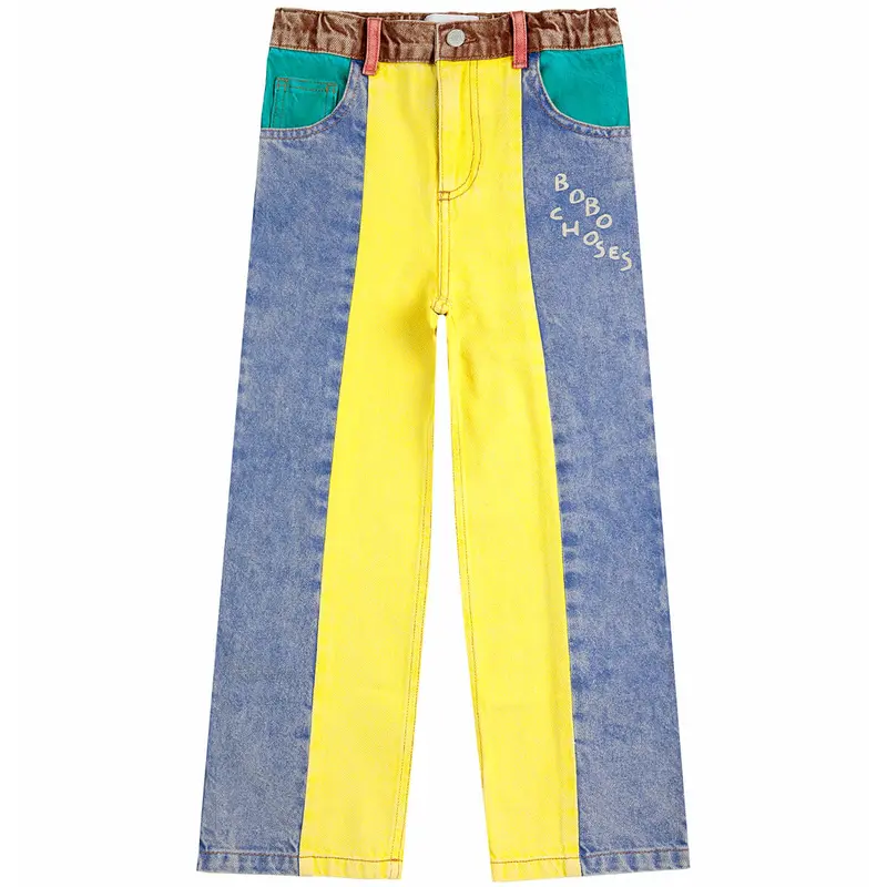 Colour Block Denim Pants by Bobo Choses