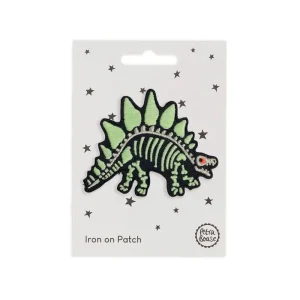 Dinosaur Skeleton Iron On Patch by Petra Boase